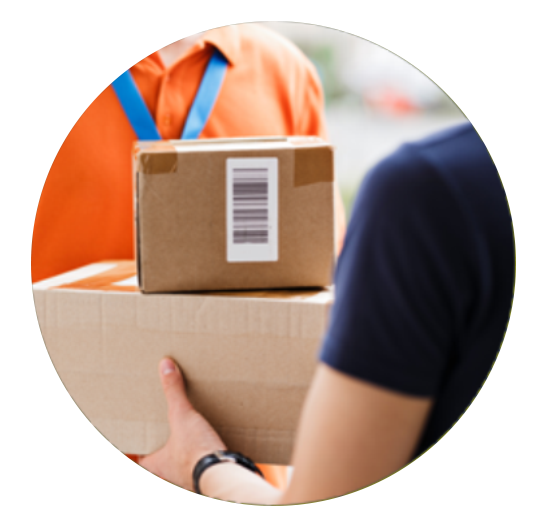 Stacked delivery boxes